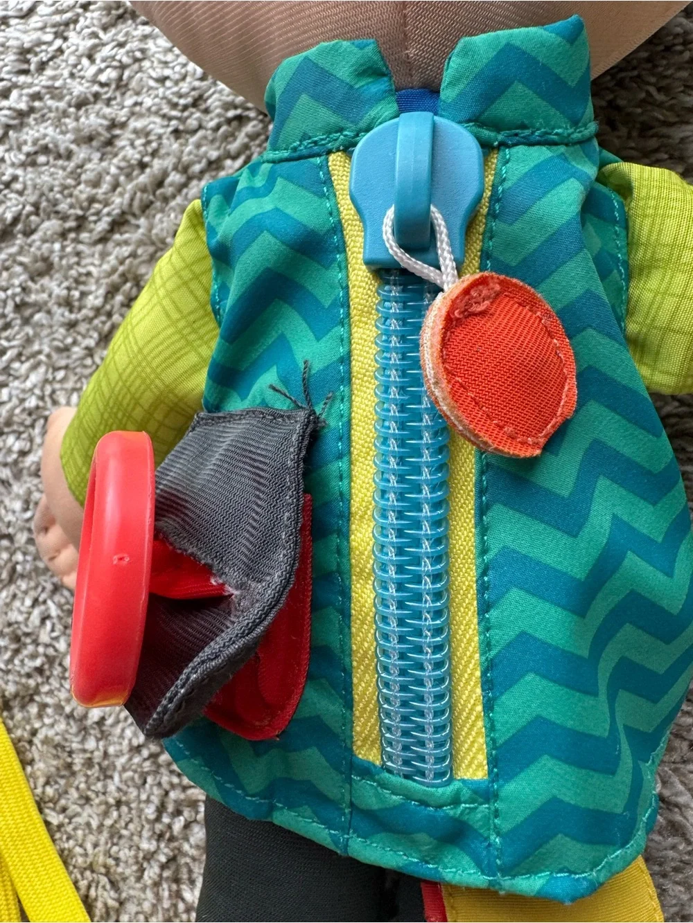 Playskool Dressy Tots Boy Doll Plush Learning Toy Zipper Lace Tie Practice